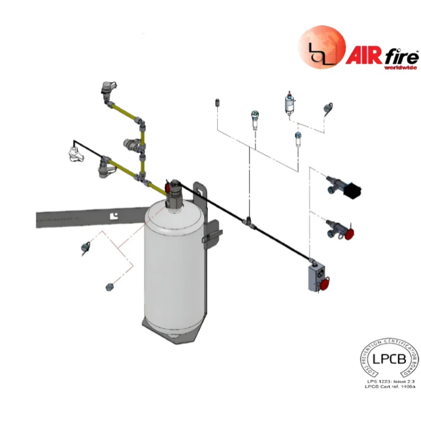 Kitchen Fire Suppression System Diagram
